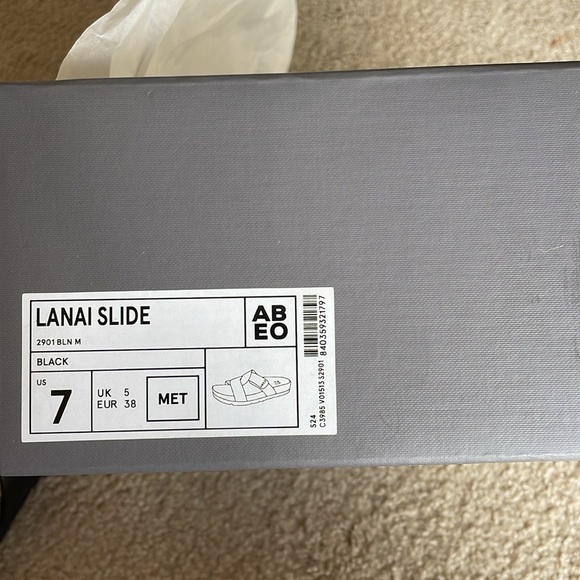 Abeo Lanai Black Nubuck Slide Sandals with Metatarsal Support Women’s US Size 7 - Picture 4 of 5